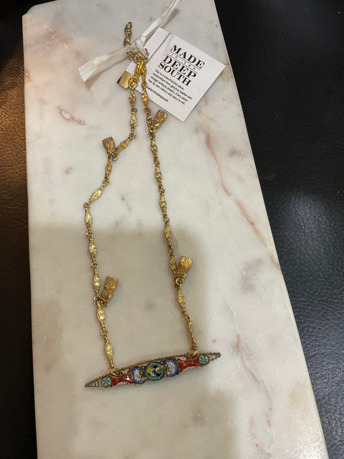 Made mosaic necklace
