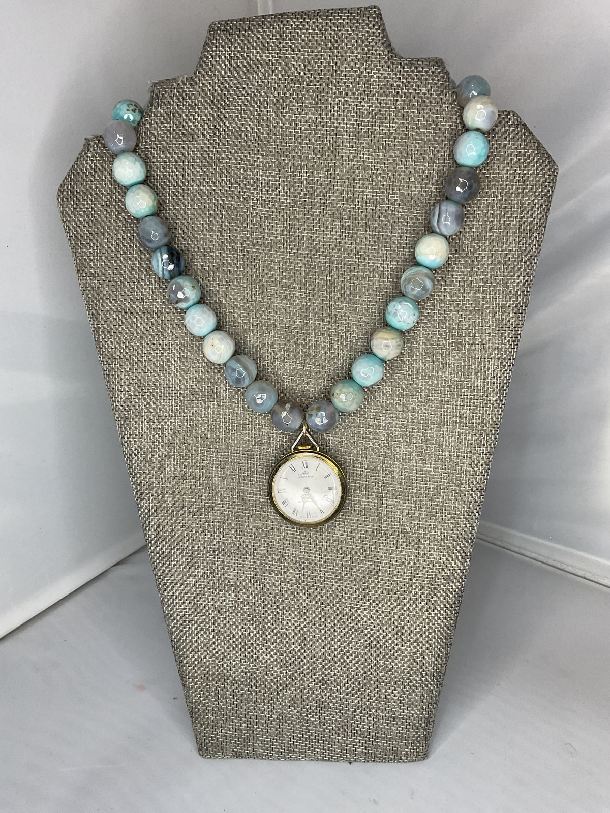 Made 1950s pocket watch necklace
