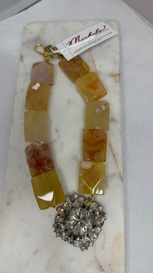 Made blossom necklace