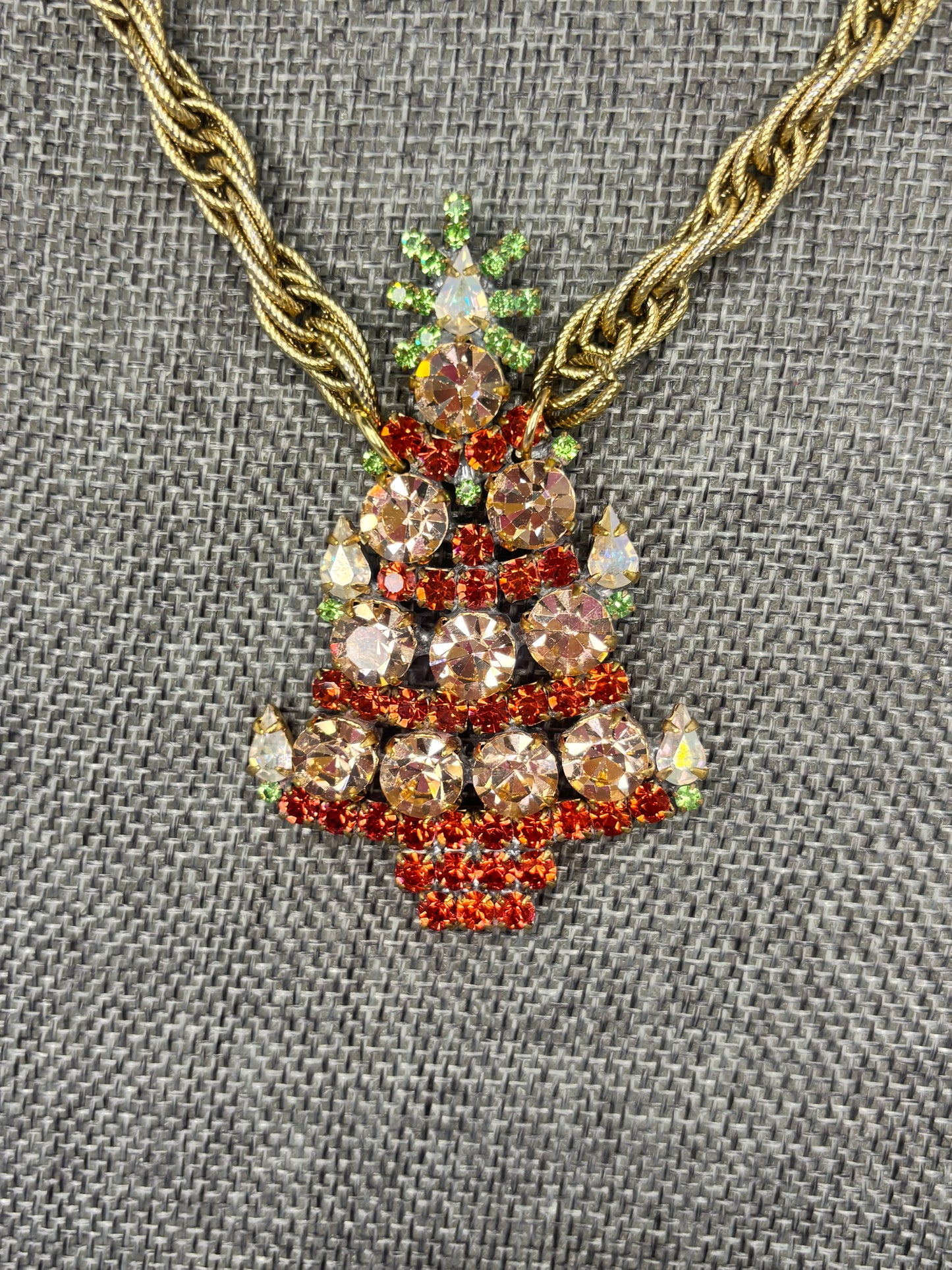 MADE- Czech Republic Christmas Tree Necklace