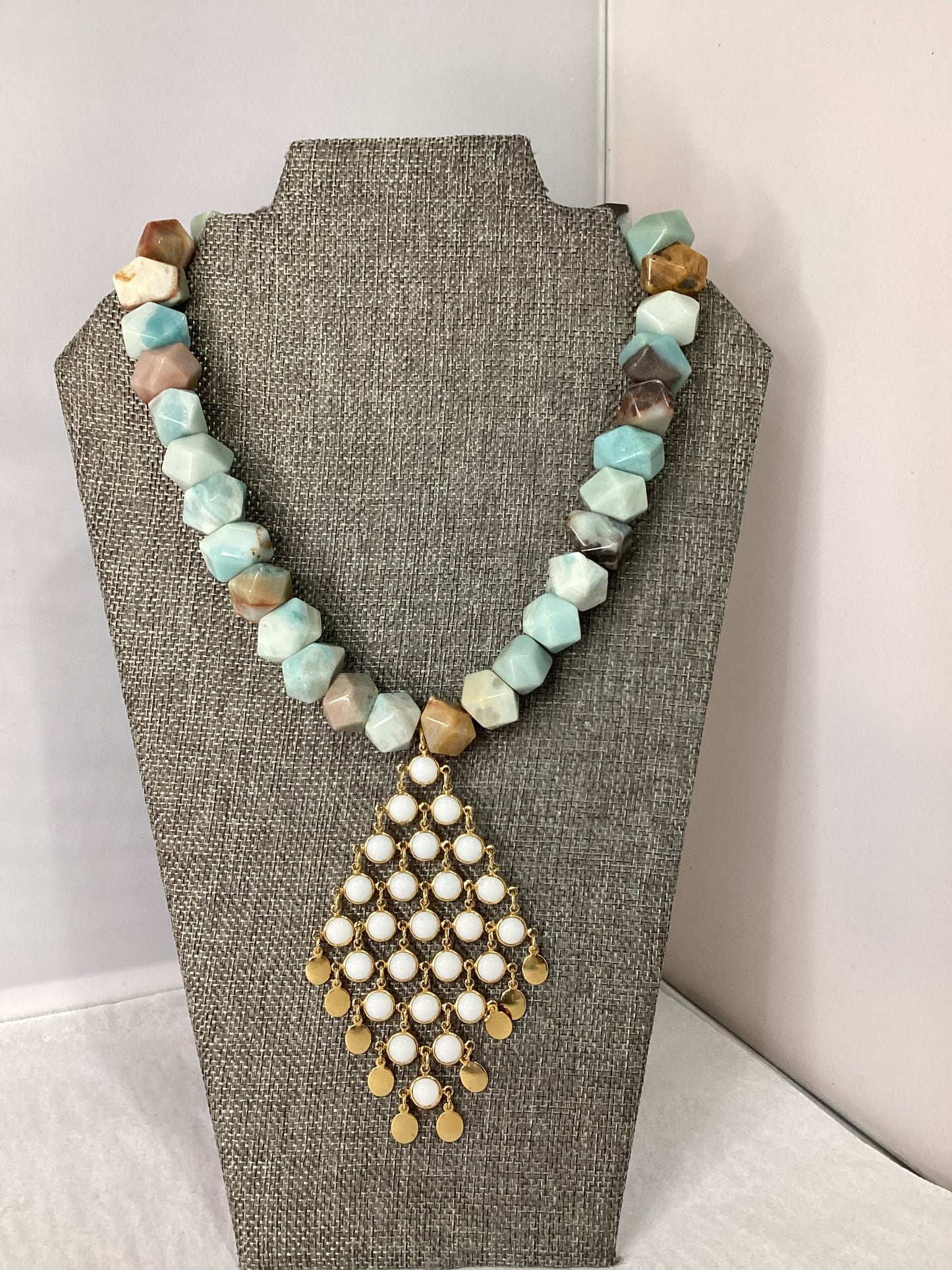 MADE- Cabochon & Amazonite Necklace