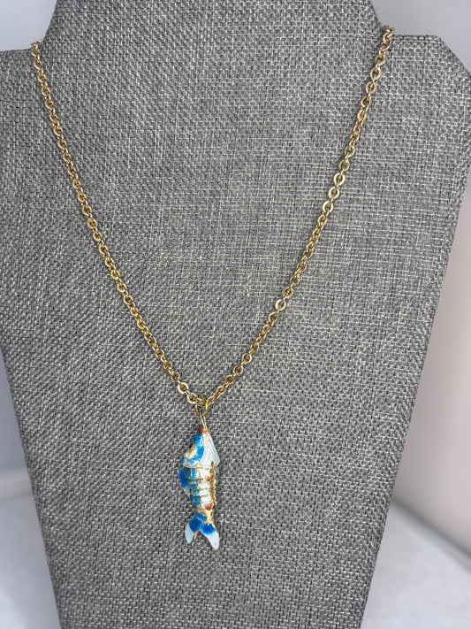 MADE-1960's Fish Pendant Necklace