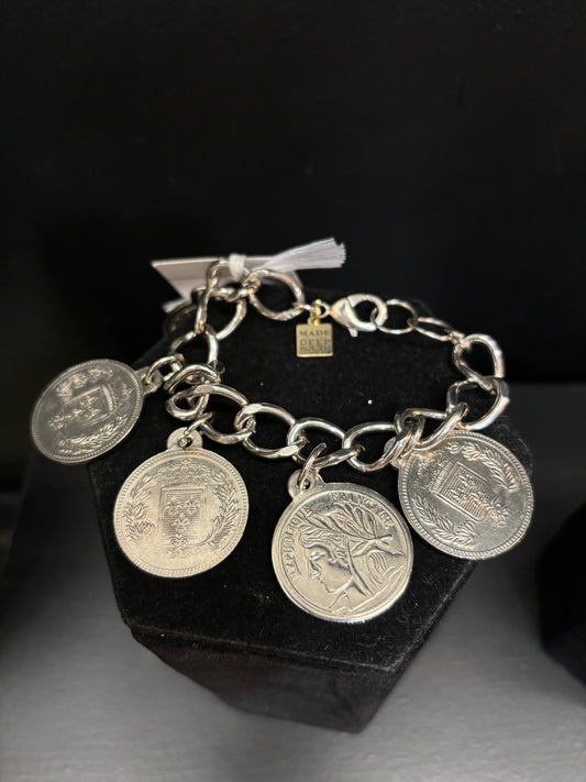 MADE - Custom Made Silver Coin Bracelet