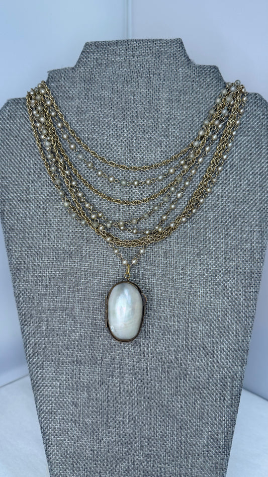 Made- 1700s Fabia Pearl locket