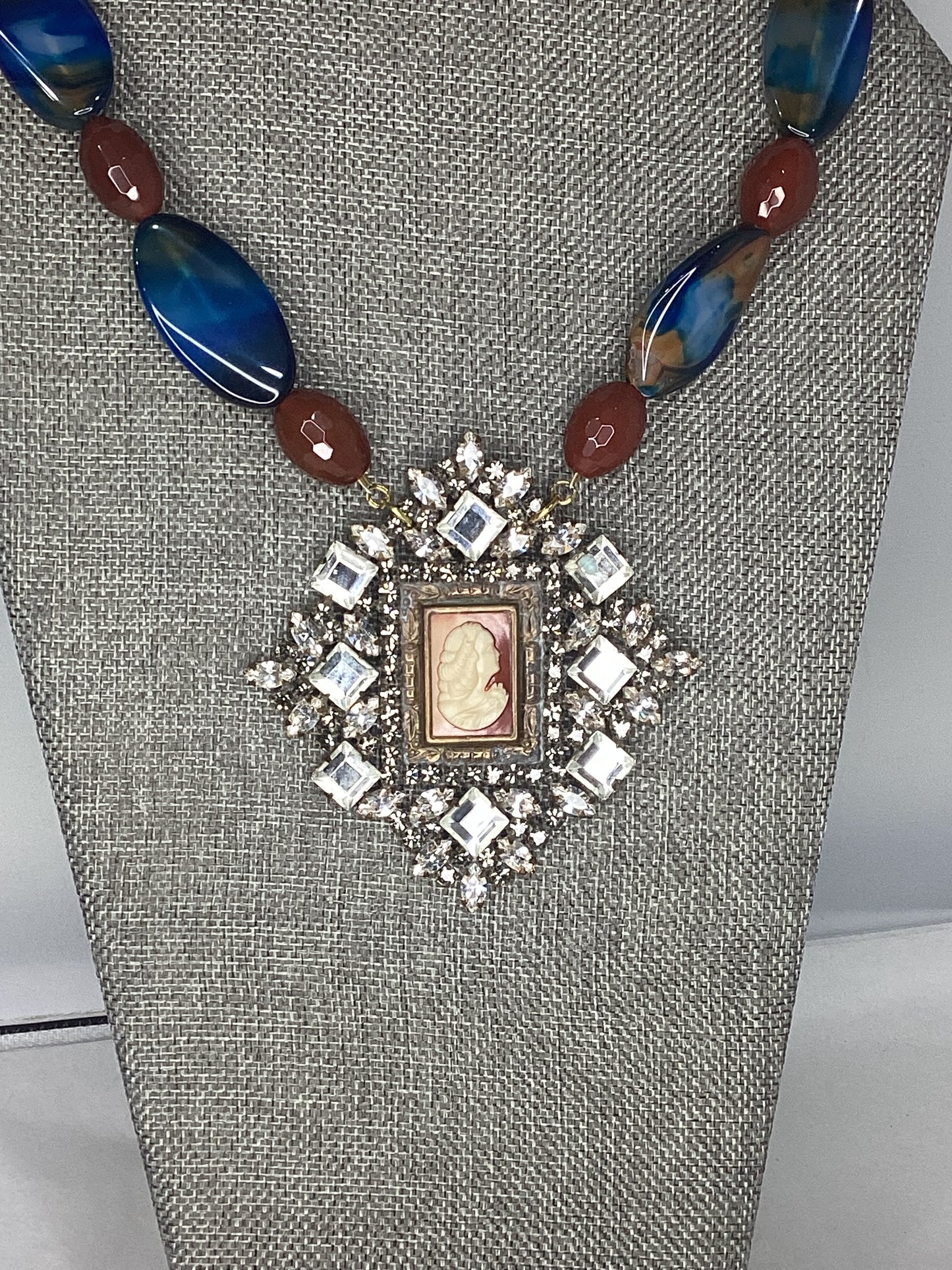 Made cameo necklace