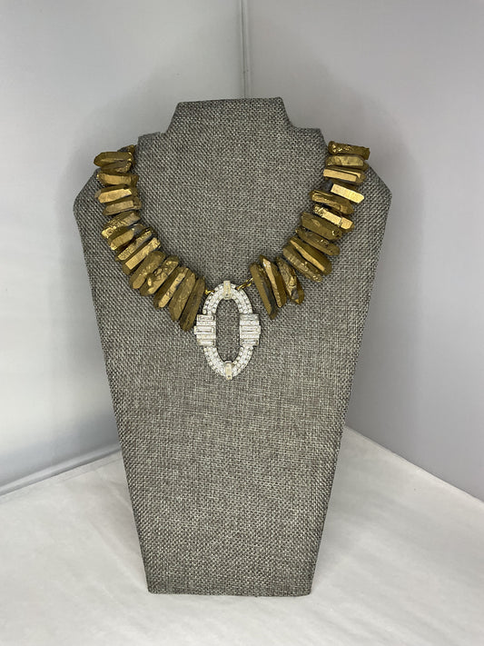 Made 1970s quartz necklace