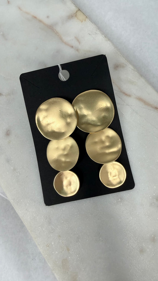 Gold Disc Earrings