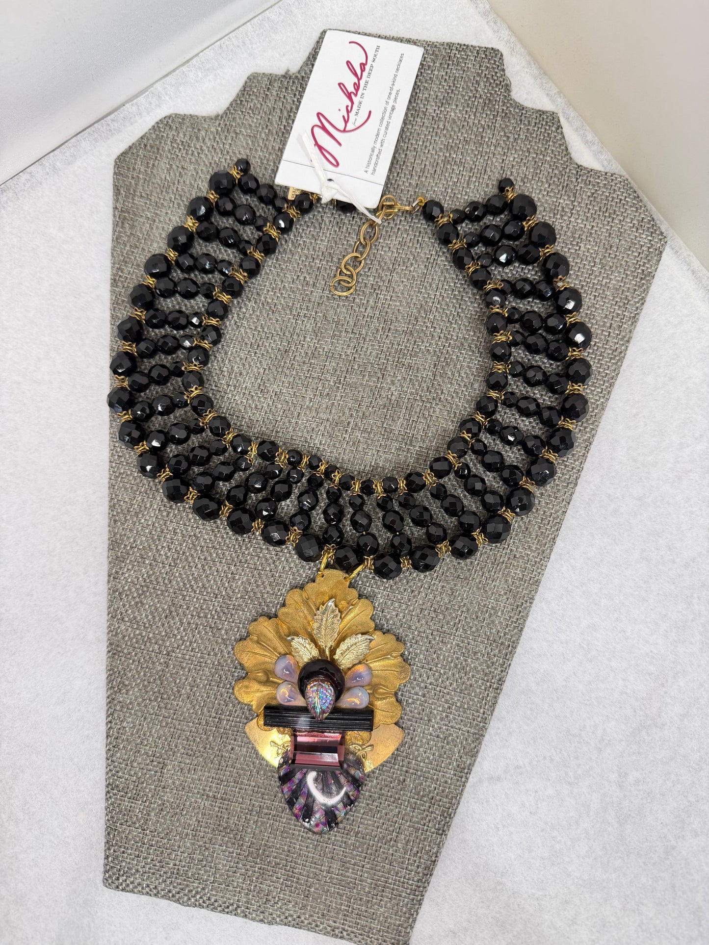 Made Artisan brooch necklace