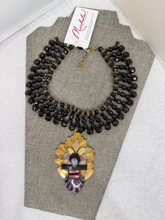 Made Artisan brooch necklace