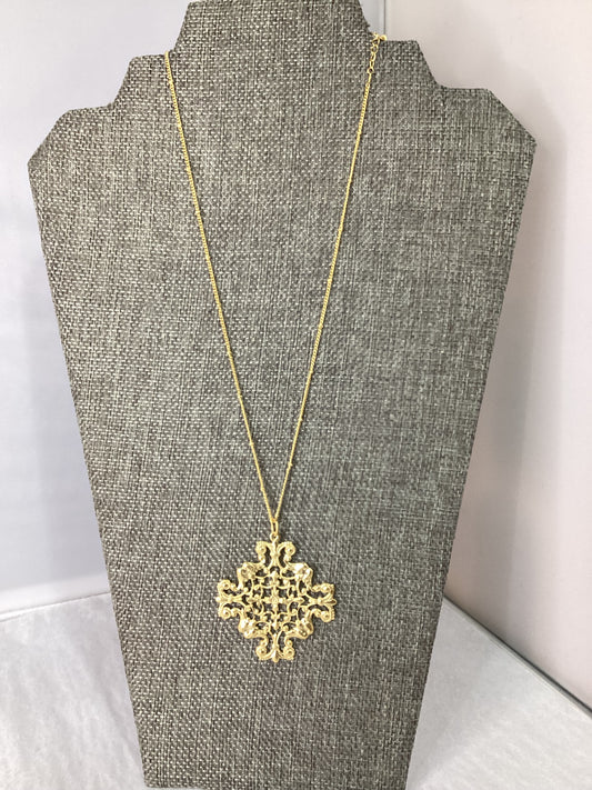 Susan Shaw- Hand Cast Gold Filigree Necklace