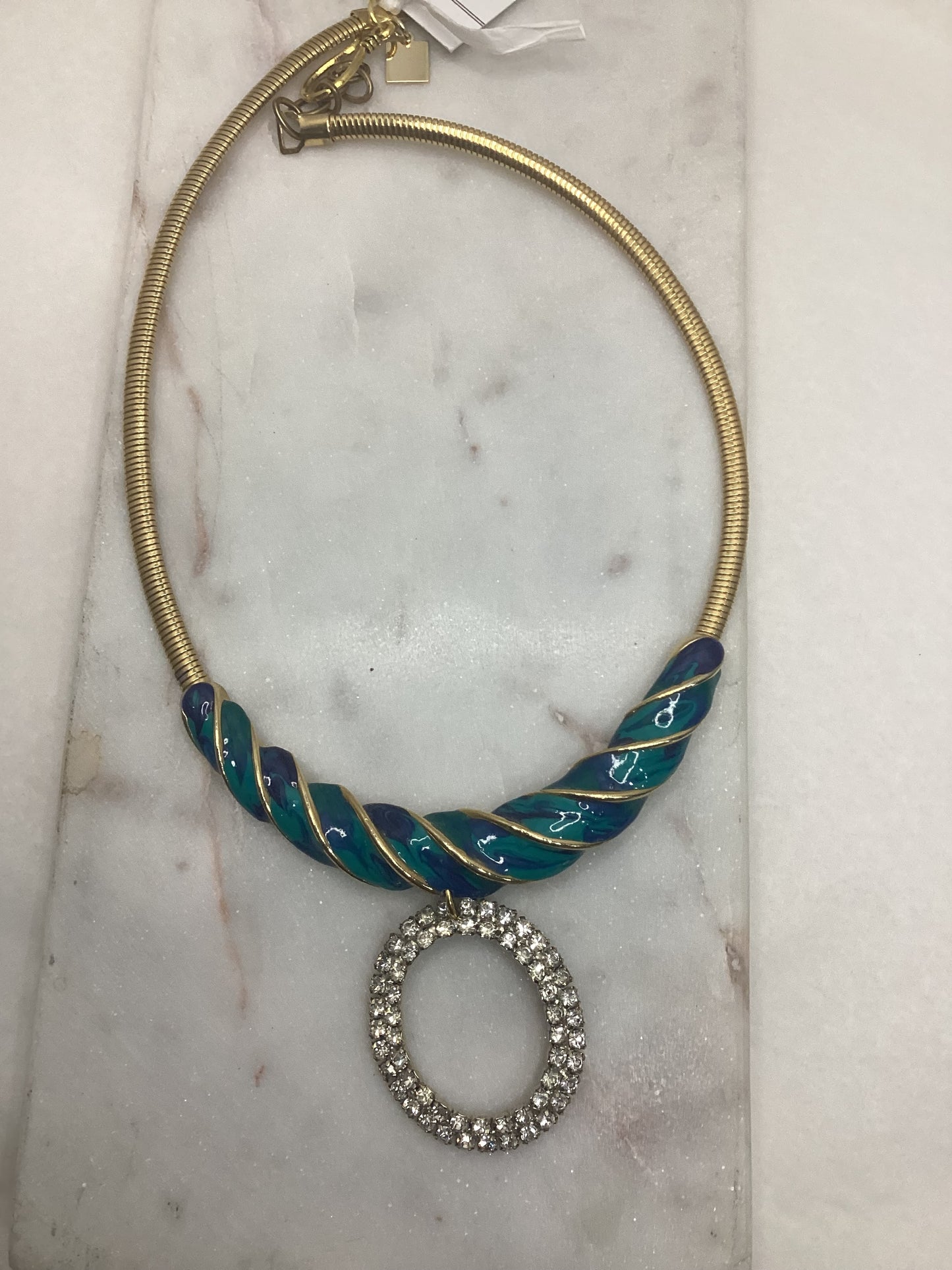 Made enamel collar necklace