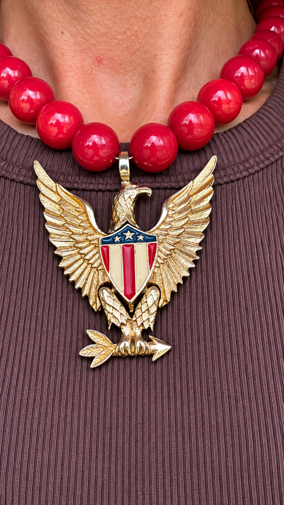 Made eagle necklace