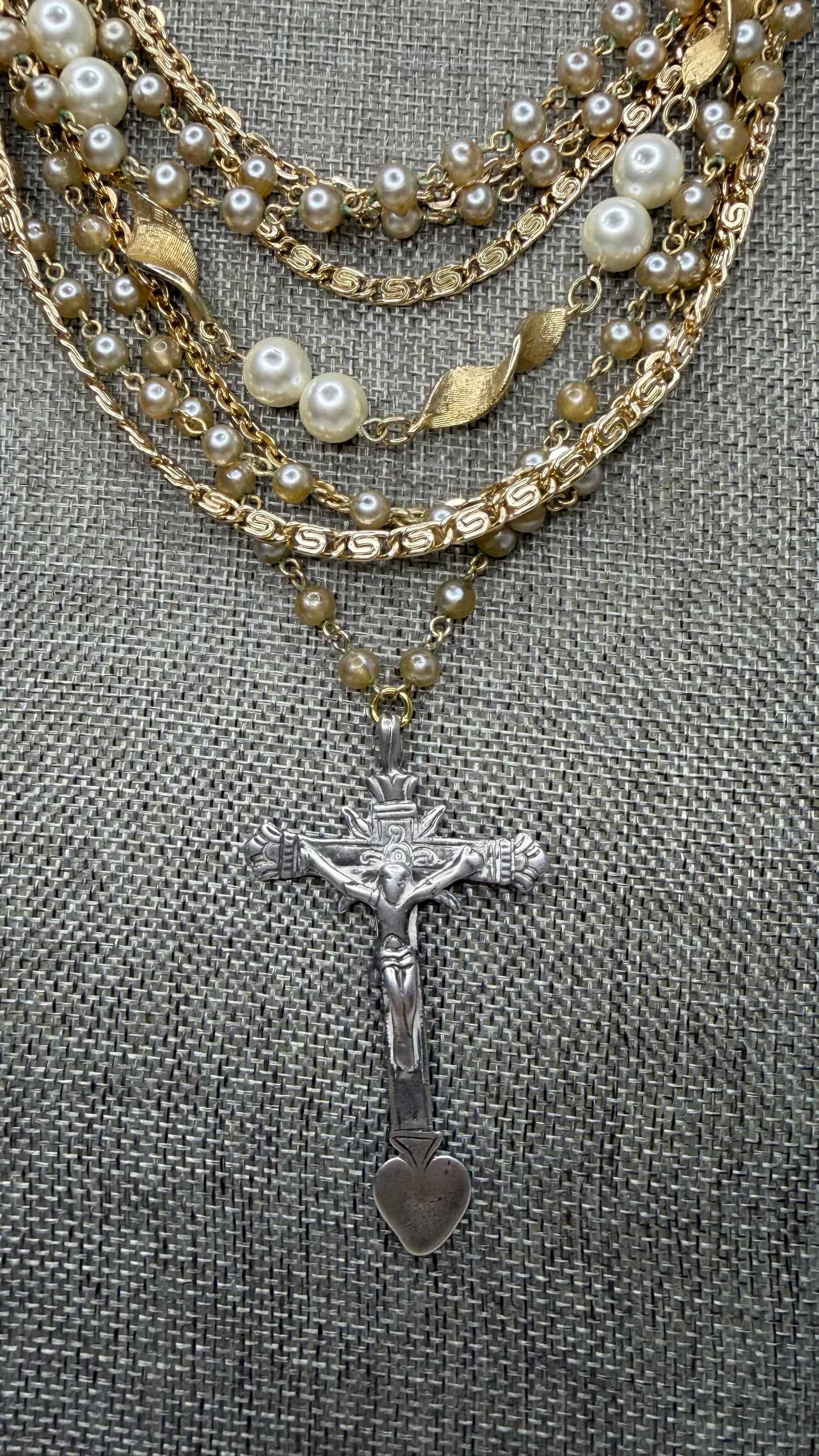 Made crucifix necklace