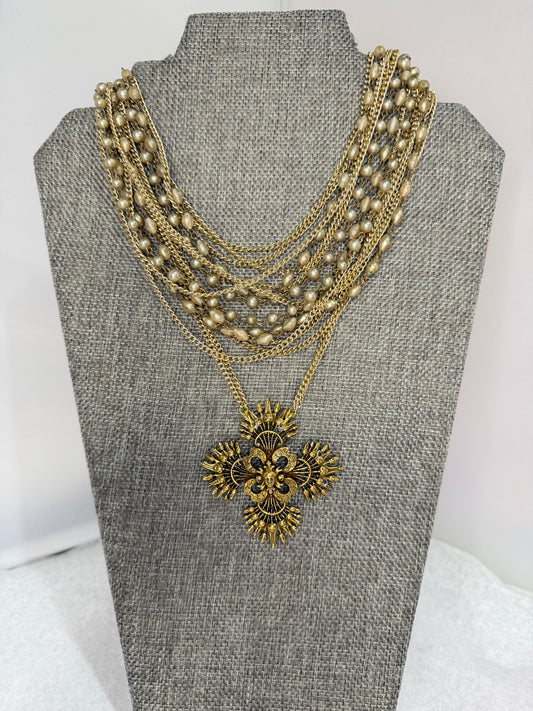 Made cross necklace