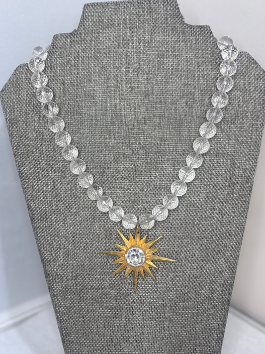 MADE- Clear Quartz Burst Necklace