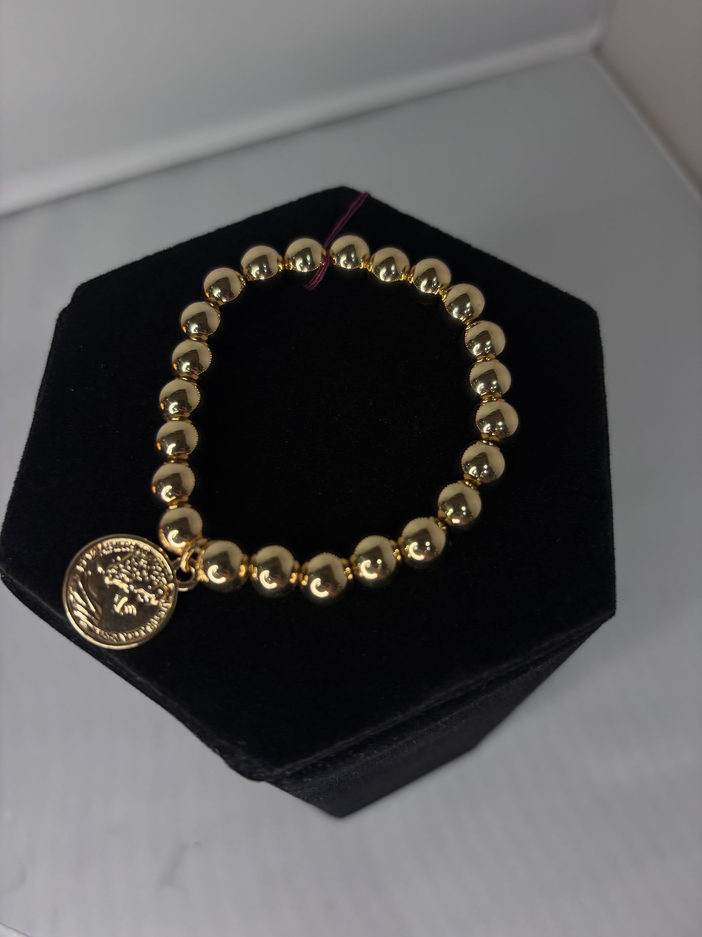 Beaded Coin Bracelet