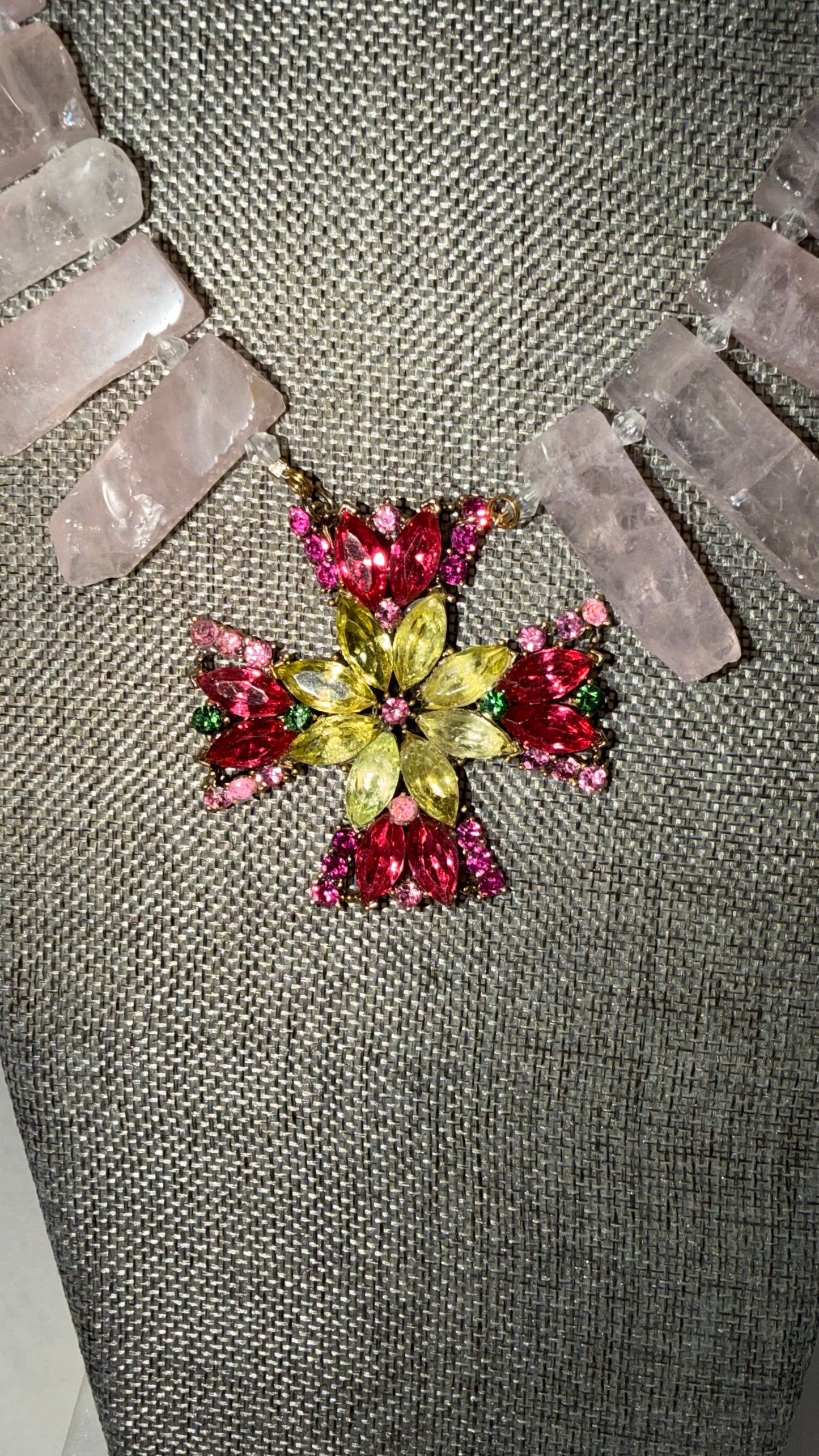 Made- Rose quartz necklace