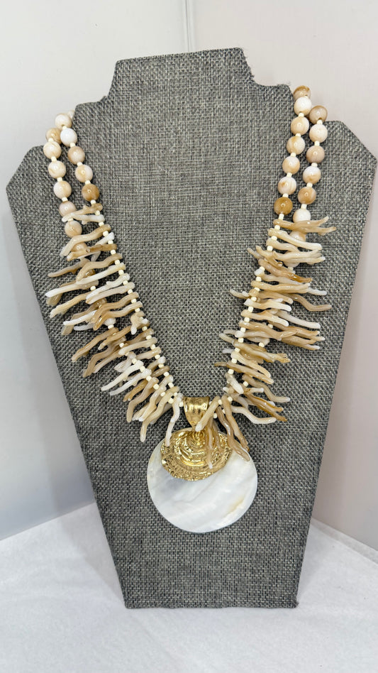 White Coral Branch Necklace￼