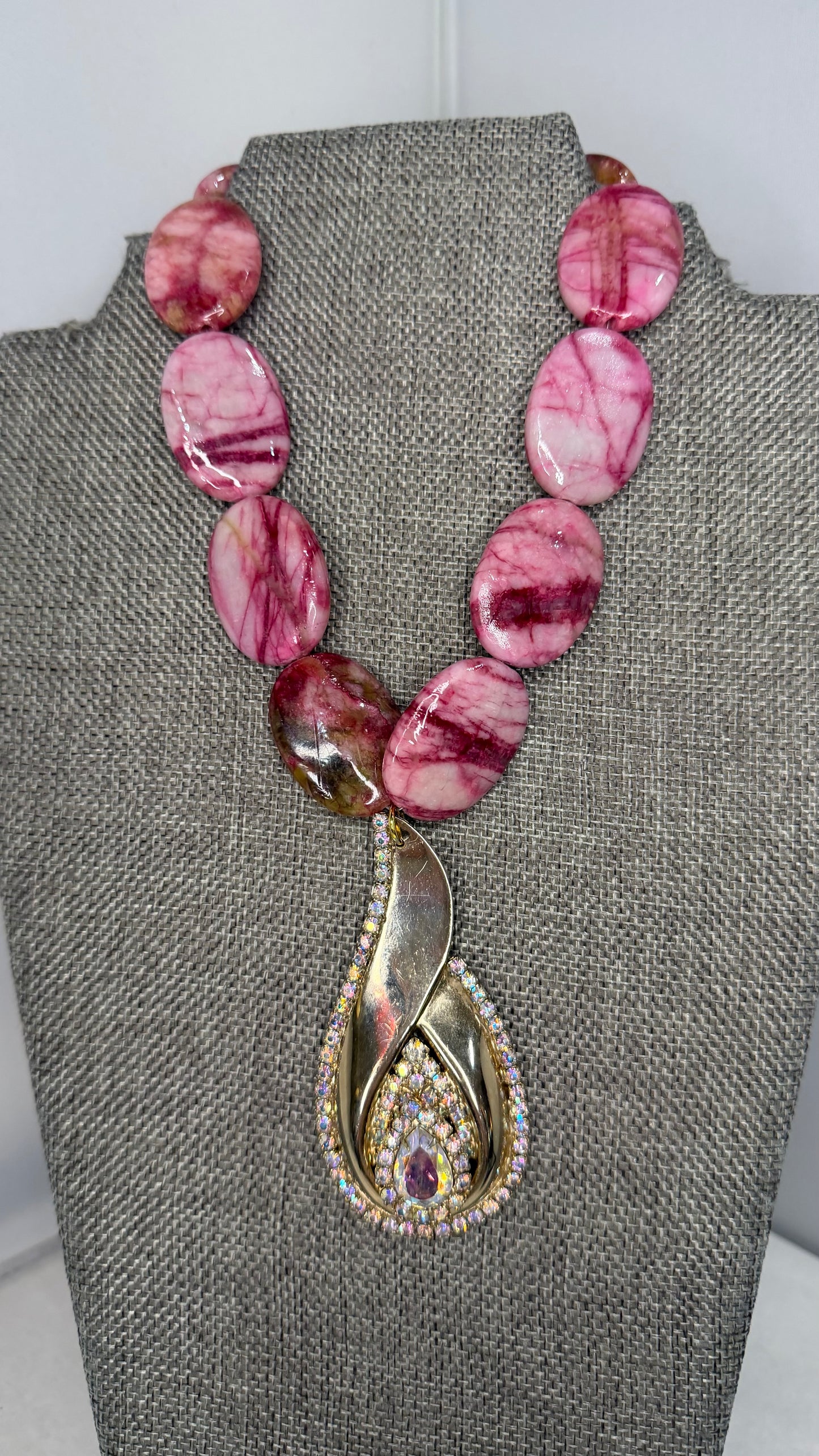 Made- pink Jade necklace