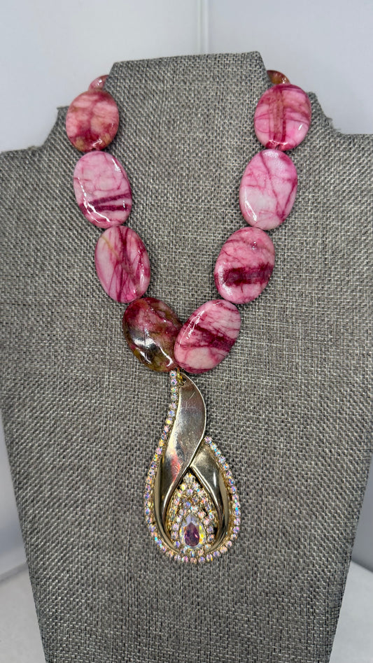 Made- pink Jade necklace
