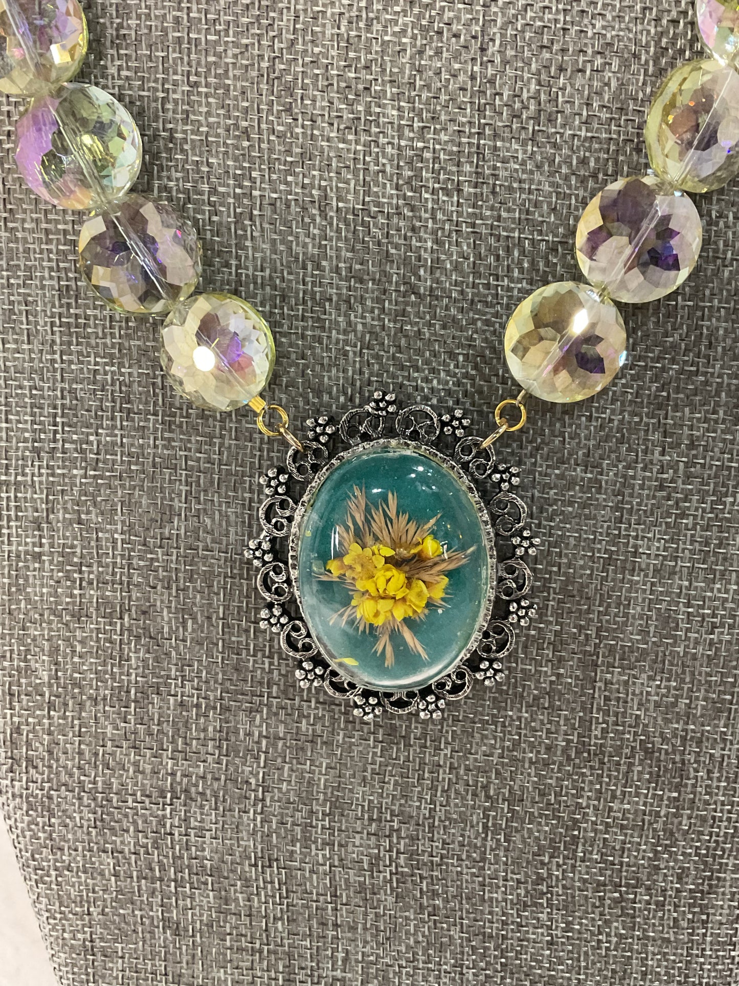 Made flower brooch
