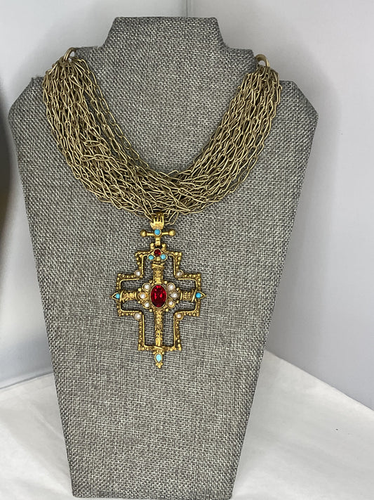 Made cross necklace