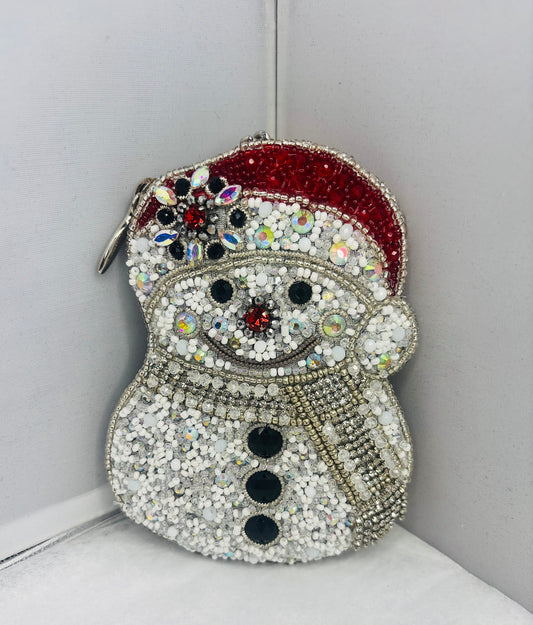 Snowman change purse