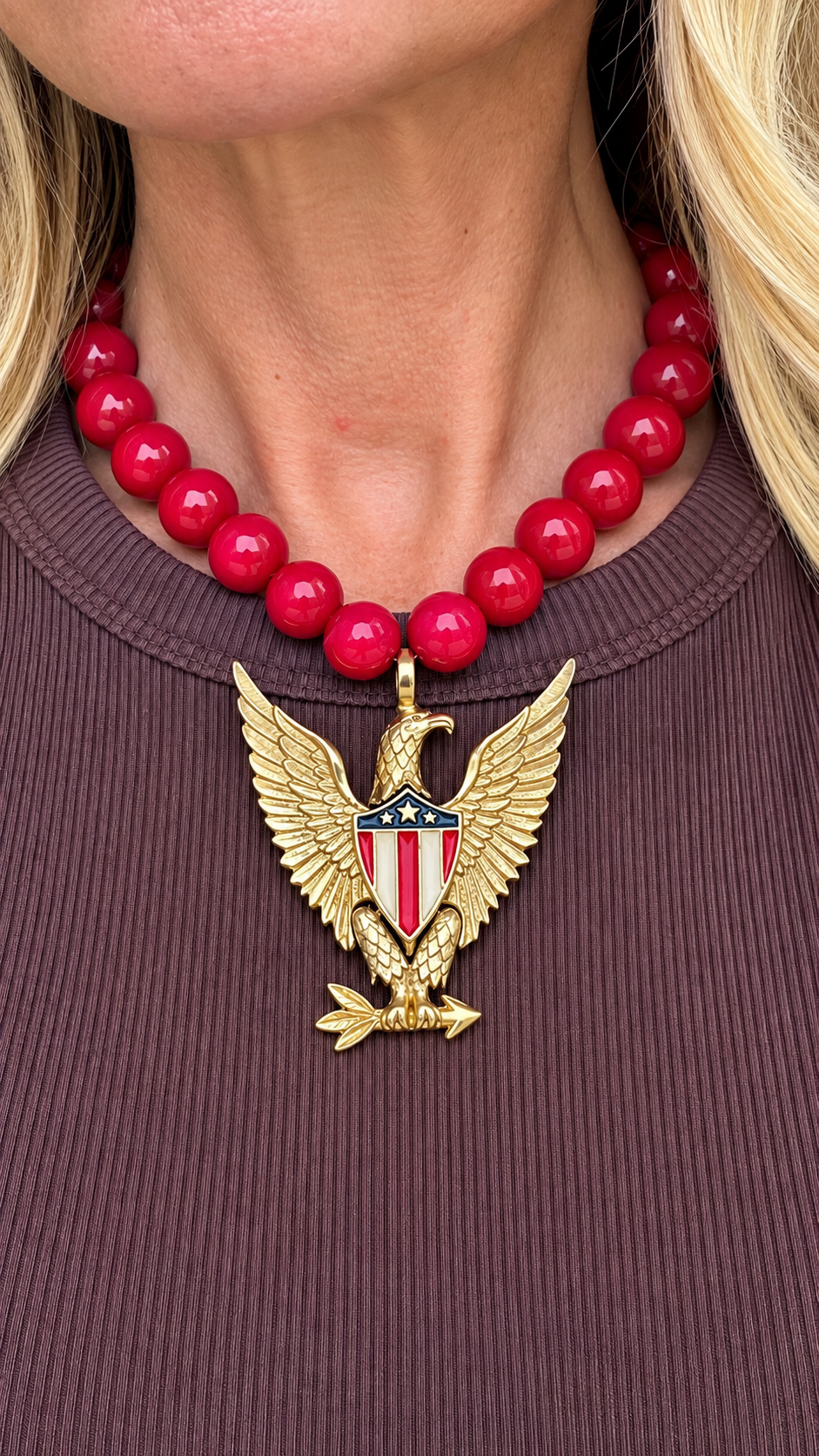 Made eagle necklace