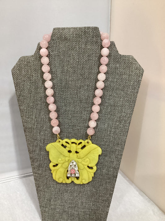 MADE- Shoe Clip & Rose Quartz Necklace