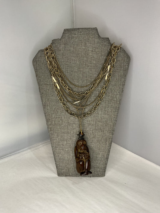 Made monkey necklace