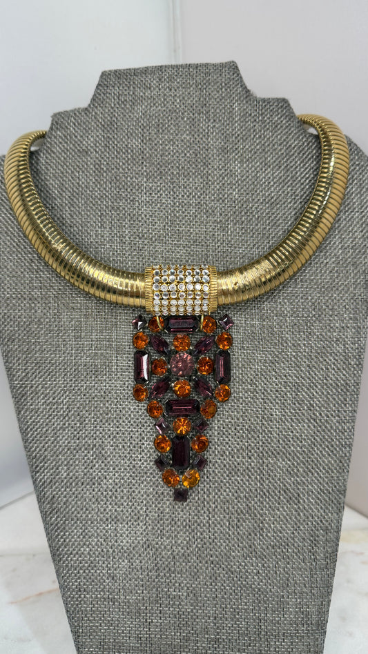 MADE 1940s brooch necklace