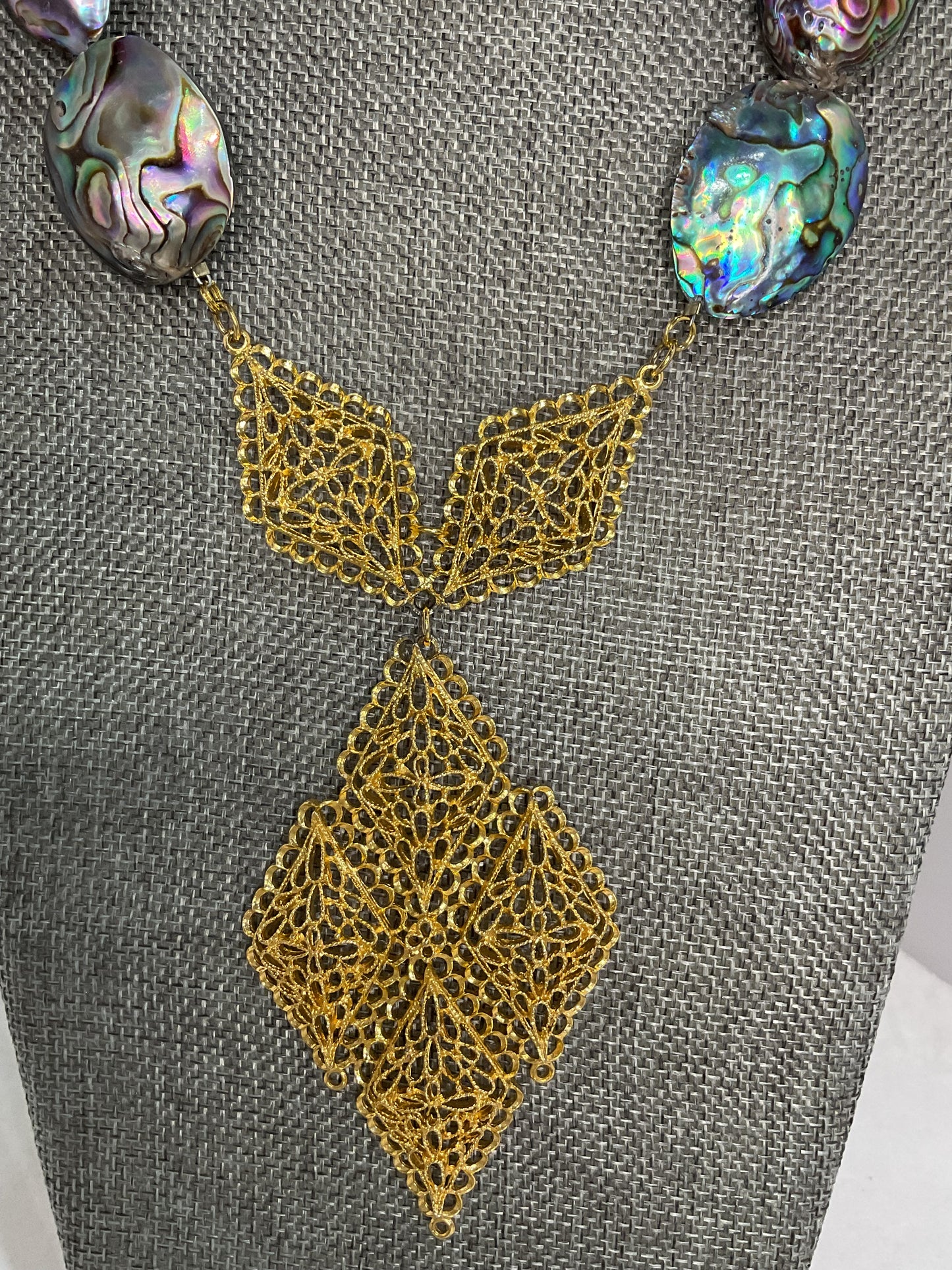 Made abalone necklace