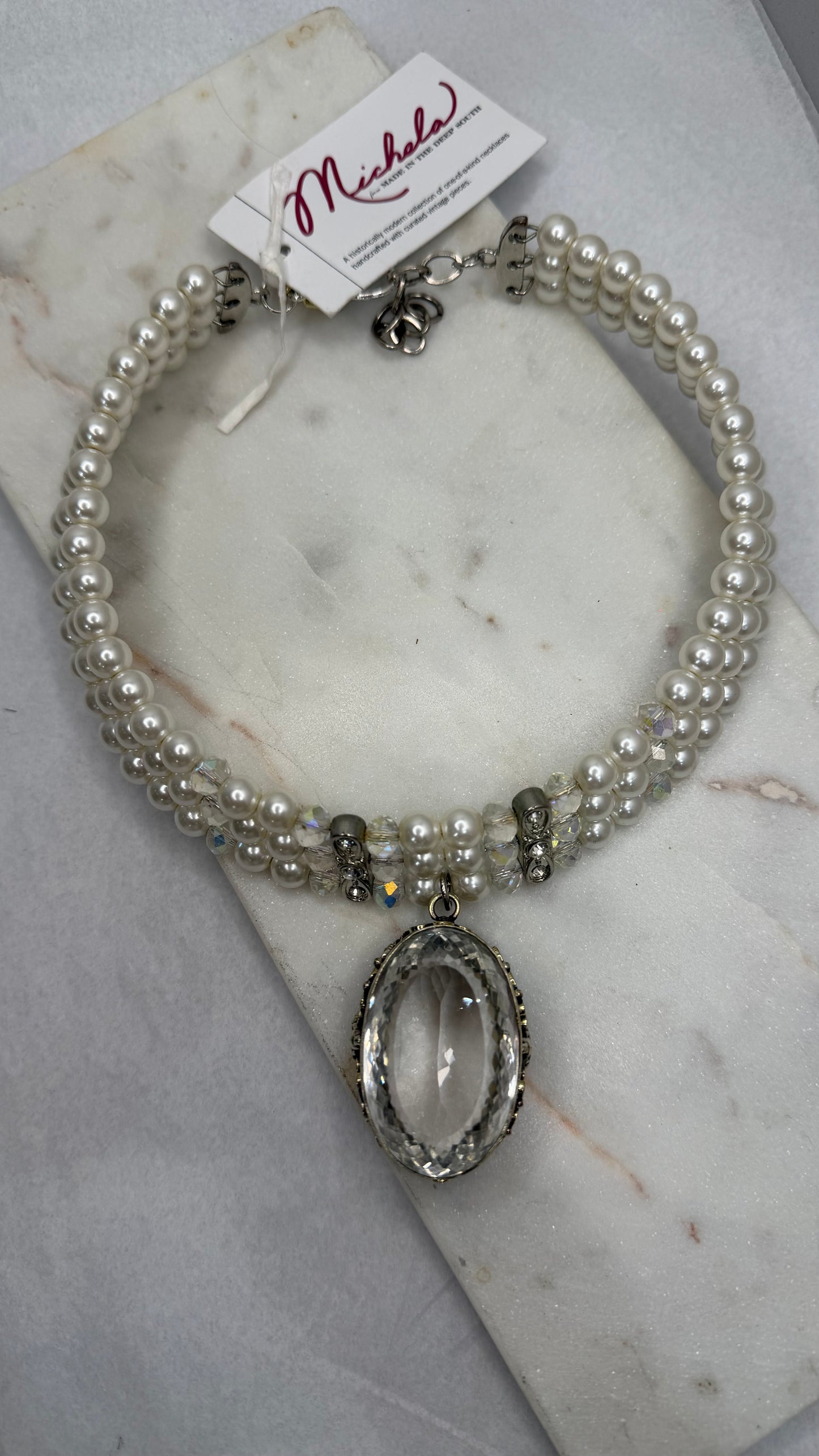 Made 1970s quartz necklace