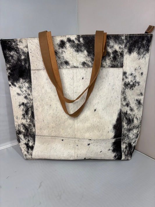 Black & White Cowhide Tote