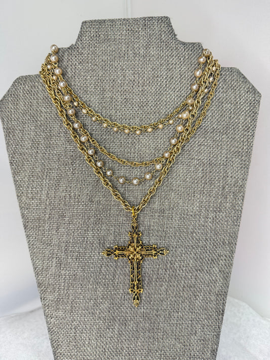 Made cross necklace