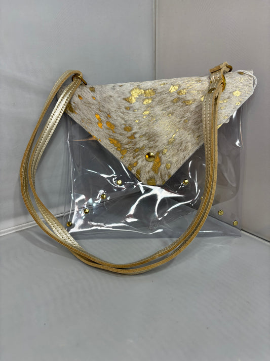 Gold Cowhide Crossbody