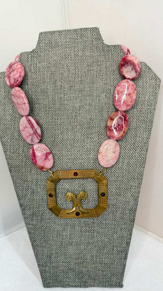 Made 1800s shoe clip necklace