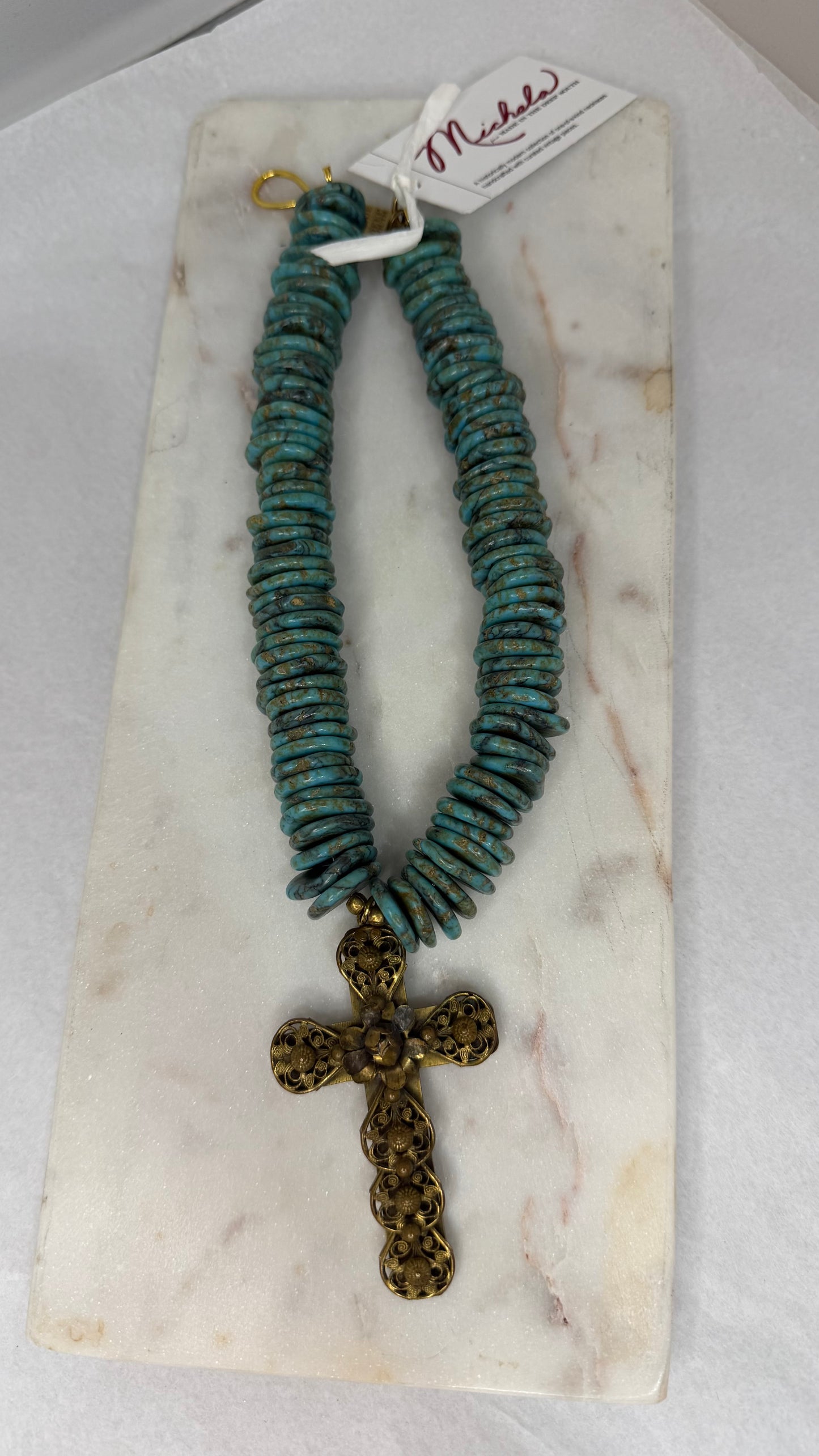 Made cross necklace