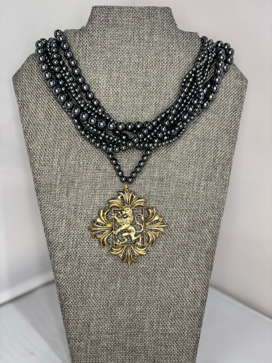 MADE- Lion Pendant Layered Necklace