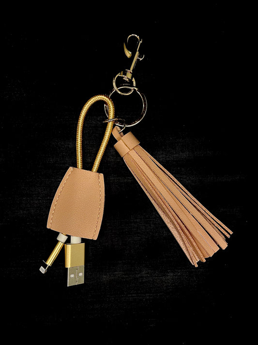 USB Charger Tassel Keychain