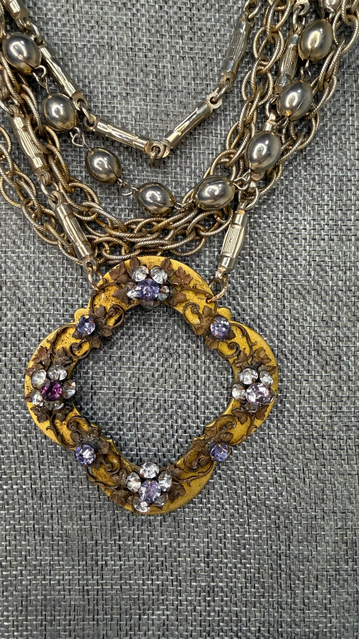 Made 1800s sash necklace