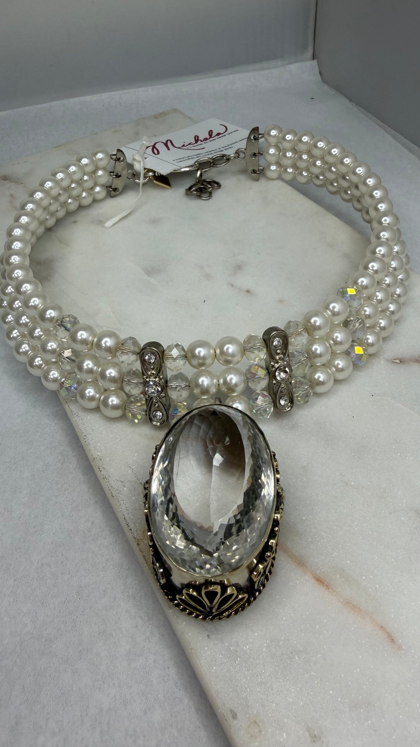 Made 1970s quartz necklace