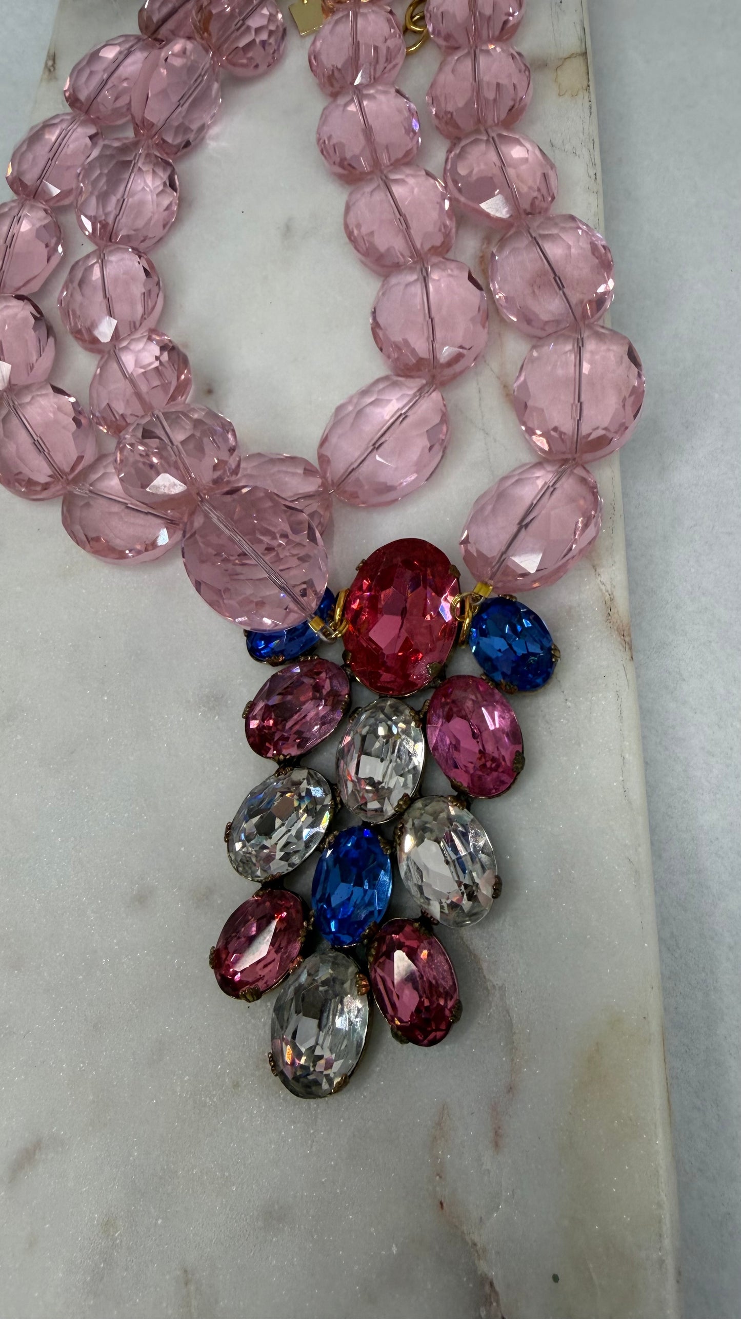 Made pink necklace