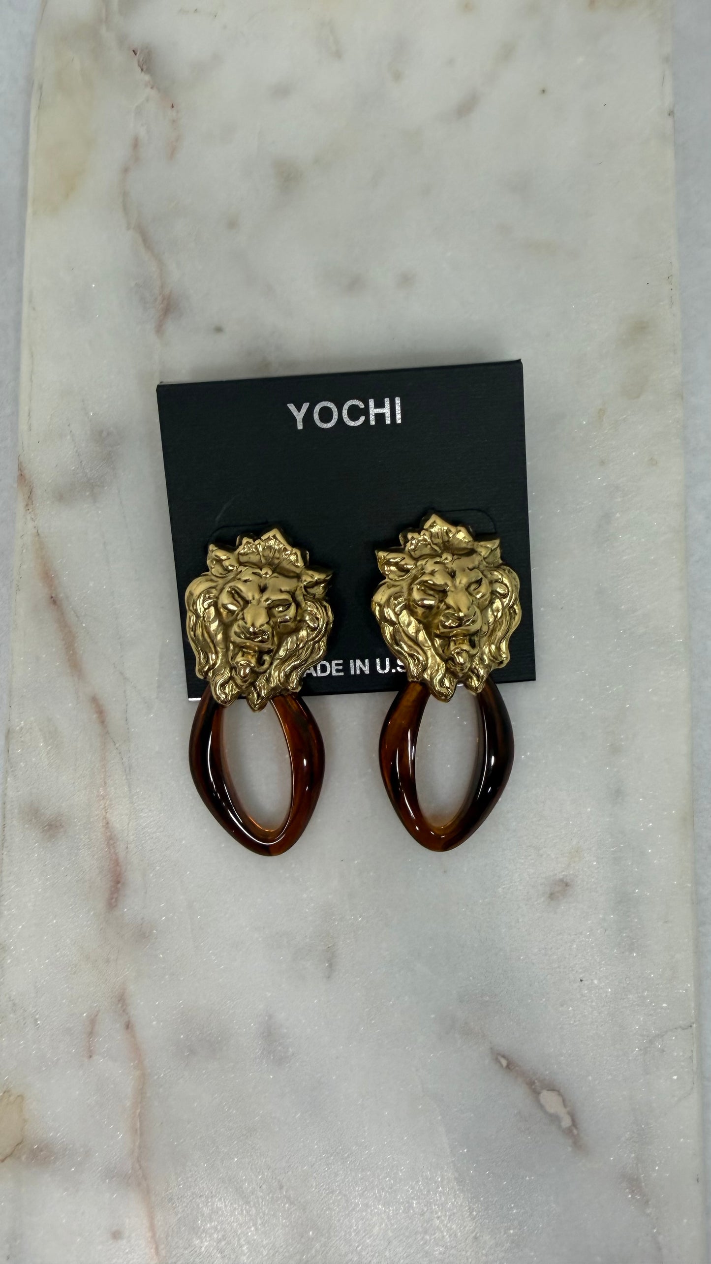 Yochi Lion earrings