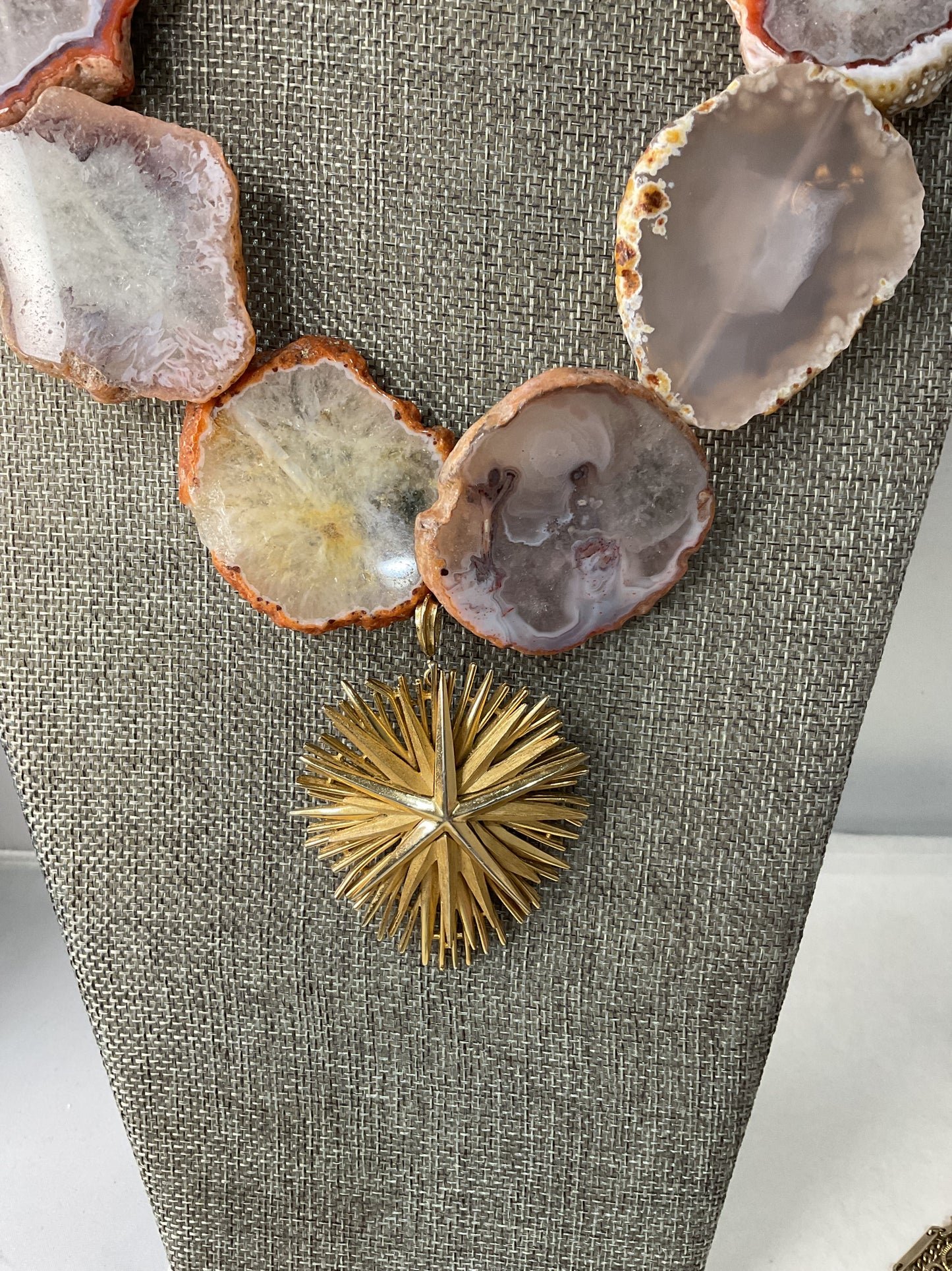 Made mid century crown necklace