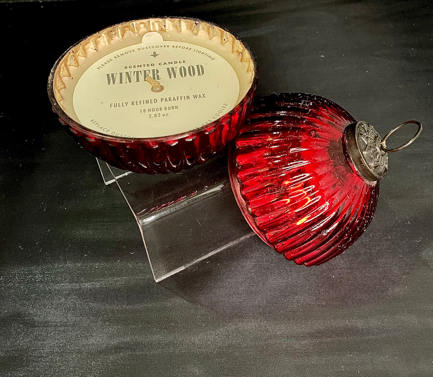 Winter Wood Ornament Candle