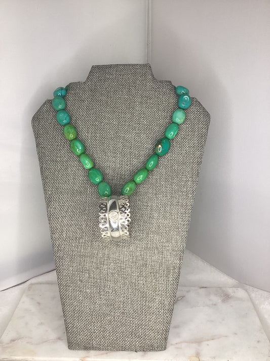 Made 1800s napkin Ring necklace