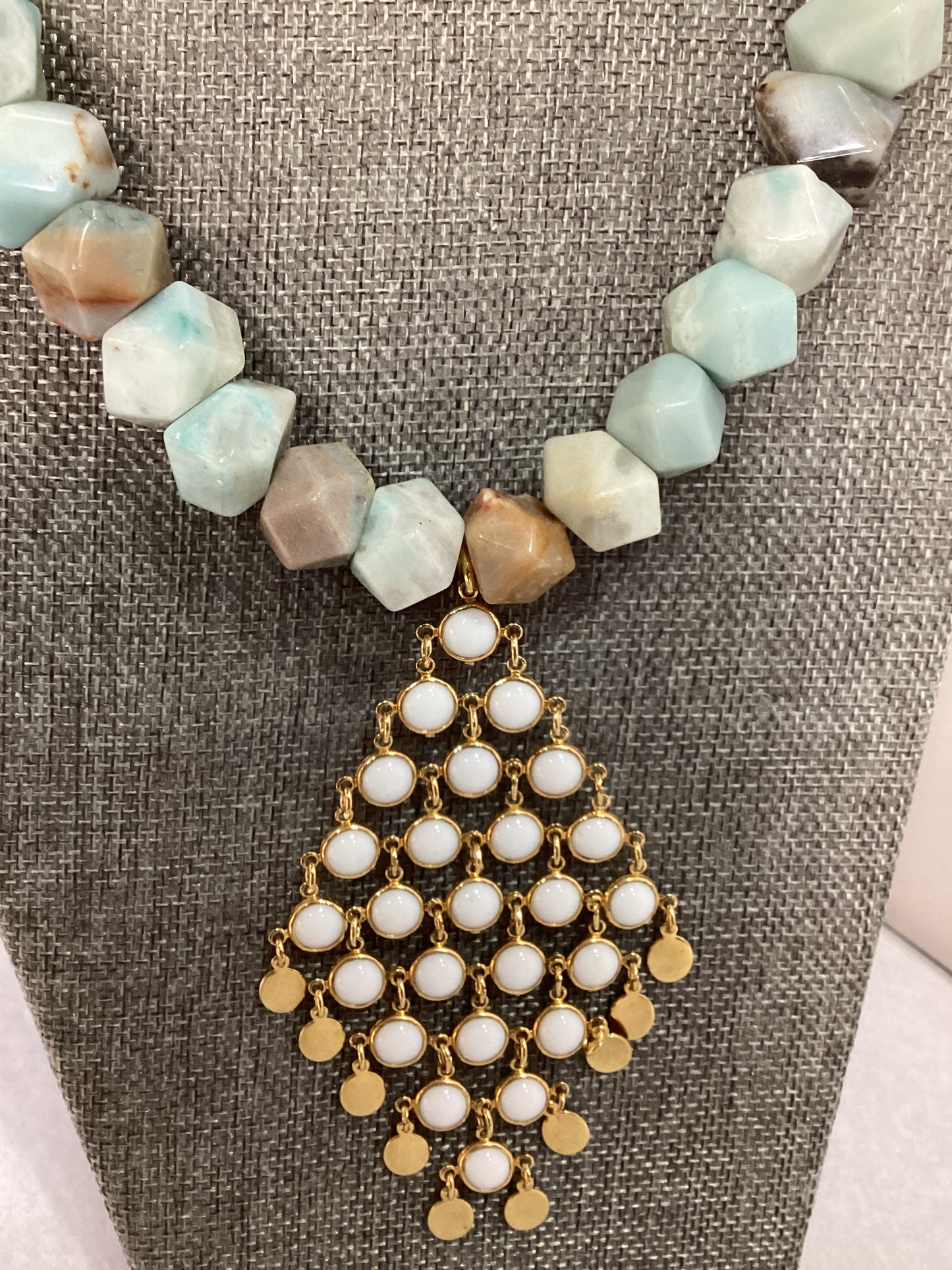 MADE- Cabochon & Amazonite Necklace
