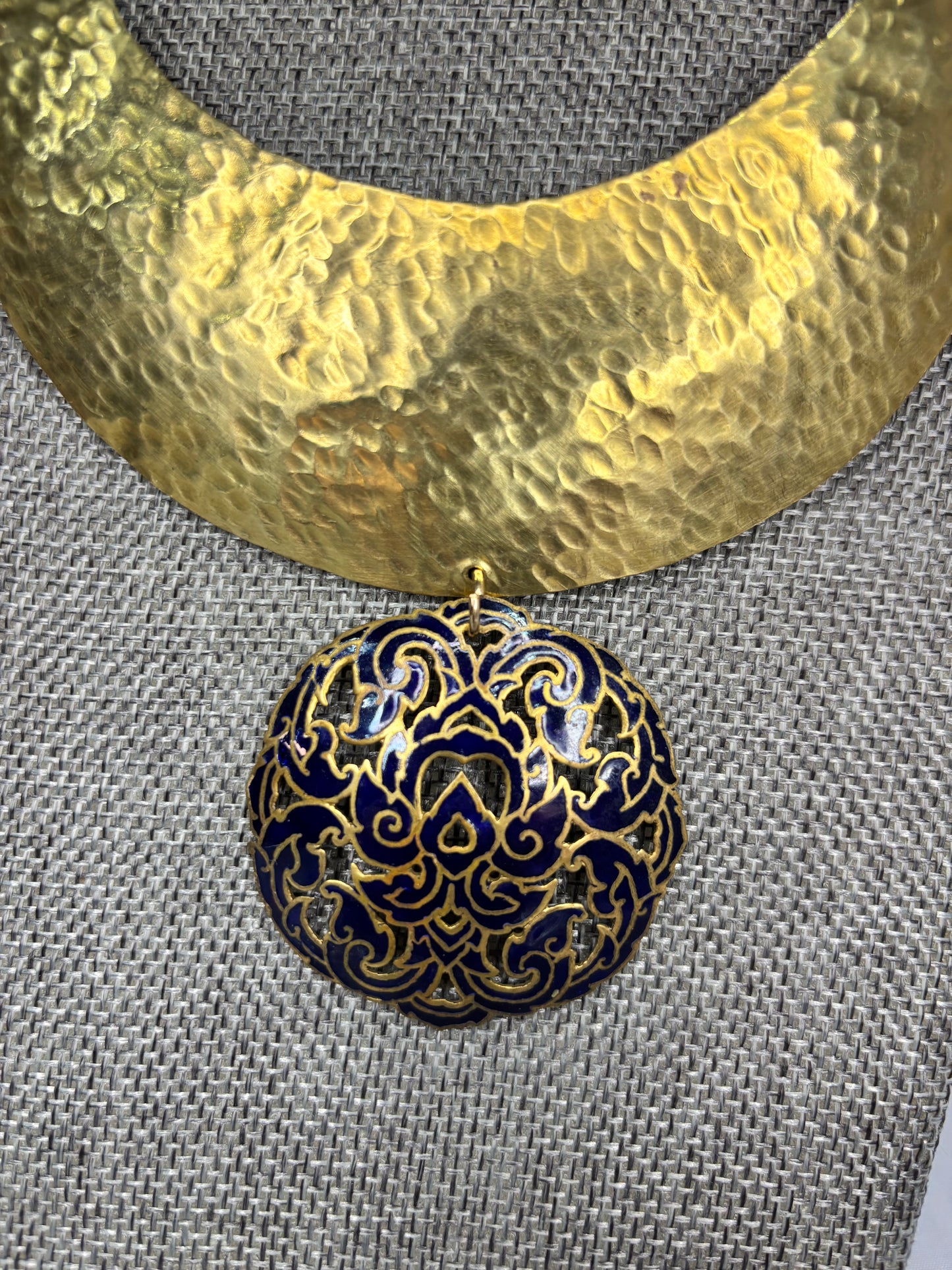 MADE- Navy Blue & Clear Necklace