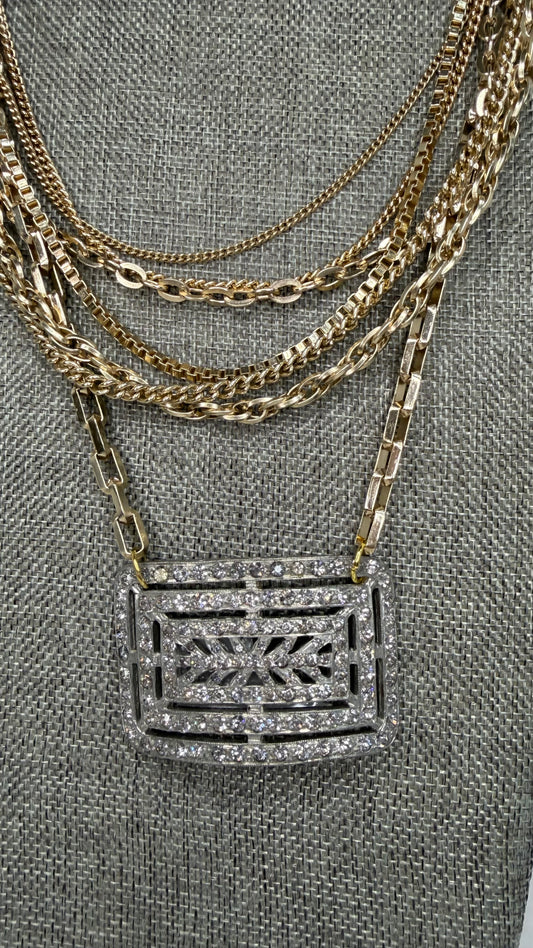 Made- 1940s shoe clip necklace